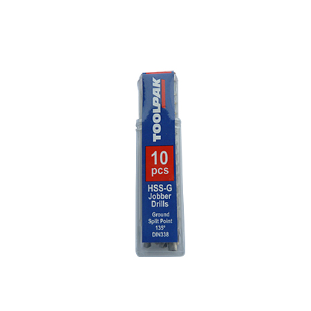 Jobber HSS Drill 3.3mm Ground Split Point Toolpak Pack of 10